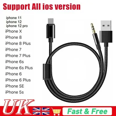 £8.89 • Buy For Bmw Mini IPod IPhone 6 7 8 XS XR Interface Audio USB Cable Lead AUX Adapter