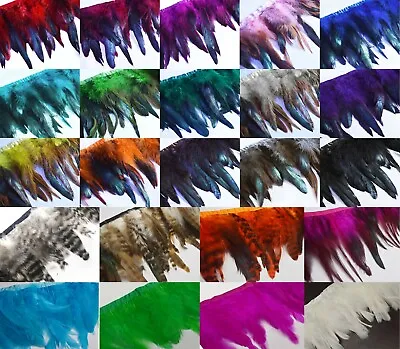 (Yr)Dyed Natural Rooster/Hen/Hackle Feather Fringe Craft Trim EarRing Fascinator • $3.94