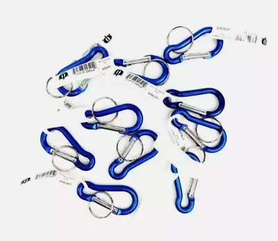 Lot Of (10) Omega Pacific Blank Mini-Pear Blue Carabiner NON-LOCKING • $7.99