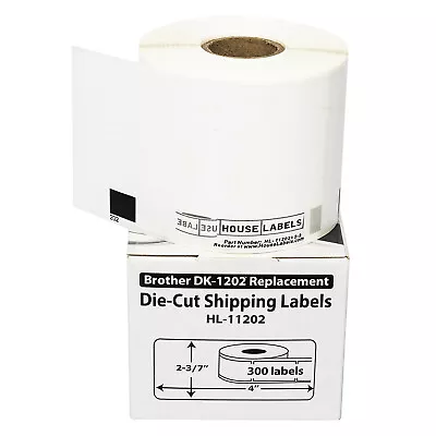 $10.99 • Buy Non-OEM Fits BROTHER DK-1202 REMOVABLE Labels (2-3/7 X 4) - (1) Roll Of 300 