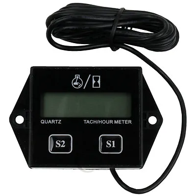 Universal Digital Tach Hour Meter Tachometer Gauge Dirt Bike ATV UTV Gas Engines • $7.99