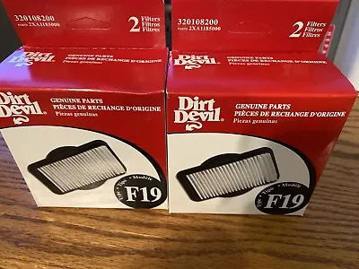 $6.99 • Buy Dirt Devil F19 Broom Vacuum Two Boxes And Two Filters Per Box 