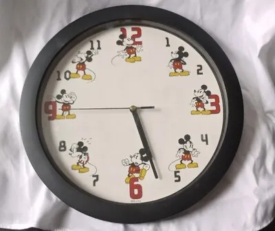 Disney Mickey Mouse Wall Clock Black 11  • $18.79