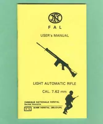 FN Model FAL Factory Owner Instruction Manual Reproduction • $14.95