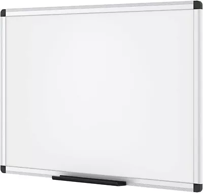 VIZ-PRO Magnetic Whiteboard Dry Erase Board 48 X 36 Inches Silver Aluminium Fram • $68.31