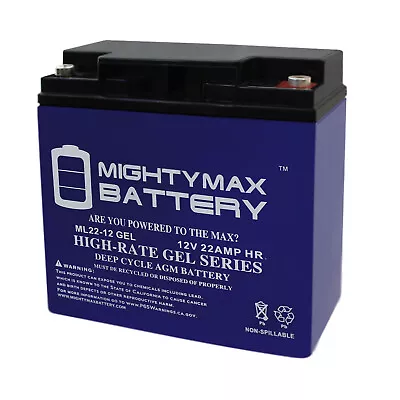 Mighty Max 12V 22AH GEL Battery Replaces Enduring 6FM22 6-FM-22 • $59.99