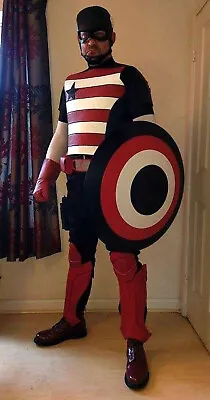 Marvels Avengers Legend Captain America Shield Metal Prop Replica Halloween • £98.89