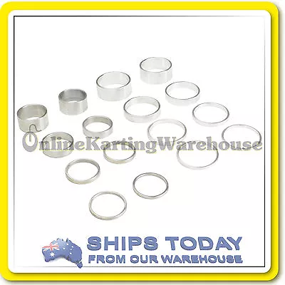 GO KART WHEEL HUB SPACERS 50mm AXLES 8PC AlLOY SET BY KARTELLI BEST ON THE NET • $44.95