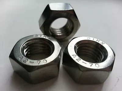 M12-1.75 Metric Hex Nut 18-8 Stainless Steel A2-70 (Quantity-25) M12 X 1.75 • $14.25