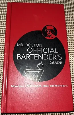 Mr. Boston Official Bartender's Guide  Hardcover 1500+ Recipes Tools Techniques • $8