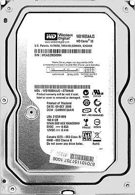 Western Digital - WD1600AAJS 160GB 7200RPM Hard Drive • £8.99