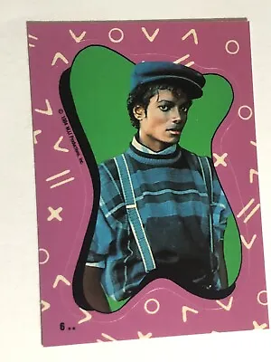 Michael Jackson Trading Card Sticker 1984 #6 • $2.25