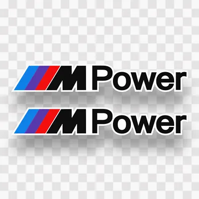 (2) M POWER Sticker Vinyl Decal BMW M3 M4 M5 Performance Car Window Motorsport • $6.39