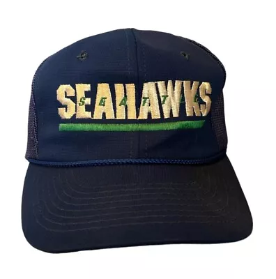 Vintage NFL Seattle Seahawks Blue Snapback Hat • $15