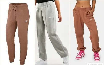 Nike Women Sportswear Essential Fleece Trousers Ladies Loungewear Joggers • £19.99
