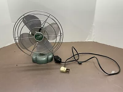 Vintage Working Zero Model 1250R McGraw Electric Co. Desk Fan 40w. • $45.99