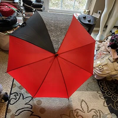 Aramis Large Red And Black Swirl Umbrella Cane Handle/ Large/ Vintage/ NWT 36” • $30.60