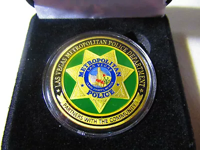 LAS VEGAS METROPOLITAN Police Dept. Challenge Coin W/ Presentation Box • $19.99