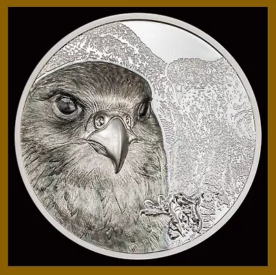 Mongolia 2000 2000 Togrog 3 Oz Silver Proof Coin 2023 Mongolian Falcon Unc • $224.99