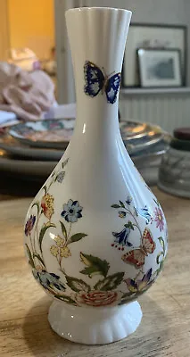 £6.99 • Buy Aynsley  Cottage Garden Fine Bone China Vase 15.5cm Tall
