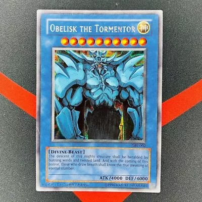 Yu-Gi-Oh! Obelisk The Tormentor GBI-002 Secret Rare English God Cards LP EX • $329.41