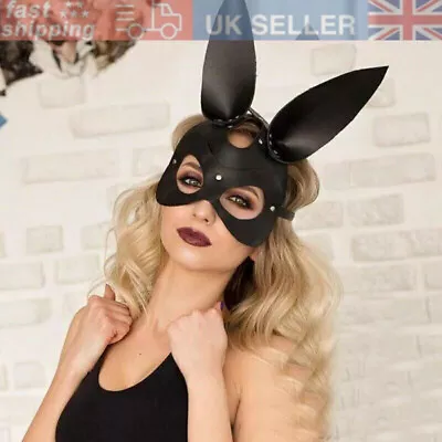 £9.30 • Buy Women Sexy Faux Leather Bunny Girl Masks Halloween Masquerade Party Masks Adult