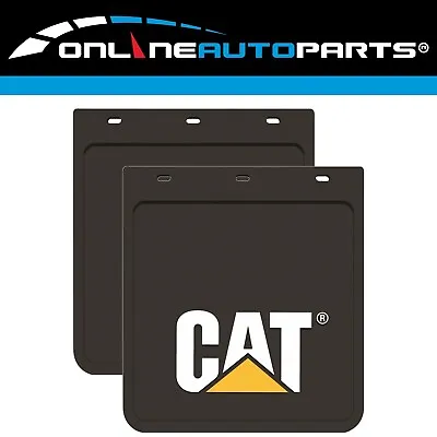 2x Genuine Caterpillar Cat Mud Flaps 23x26cm Car Mudflap 4x4 4WD Ute 10 X9  • $87.95