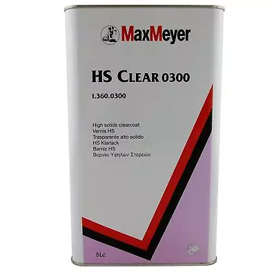 Max Meyer 0320 2K HS Clearcoat 5 Litre Lacquer High Quality Shine Body Shop • £71.99