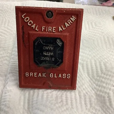 R    Vintage Red IBM 4250 LOCAL FIRE ALARM STRIKE WITH HAND BREAK GLASS Station • $42