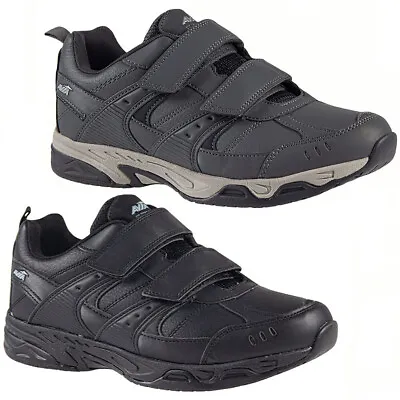 Mens Casual Trainers Memory Foam Wide Fit Walking Running Sports Strap Gym Shoes • £16.95