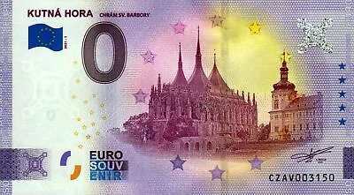 Zero Euro Note - 0 Euro Note - Kutna Hora 2021-1 Czech Republic • £5.96