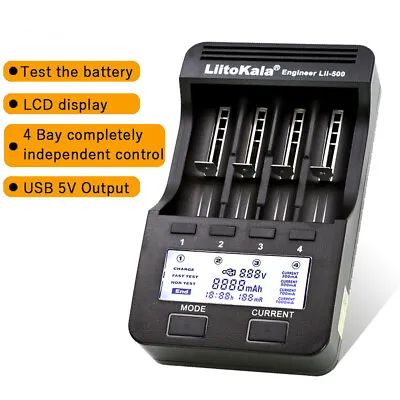 Liitokala Lii-500 LCD Battery Charger 3.7V 18650 18350 18500 20700B 20700 • £23.94