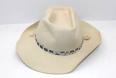 Sears The Cow Poke Kids Cowboy Hat 100% Wool. WPL 5923 ~ 7828 Large Size Cream • $25