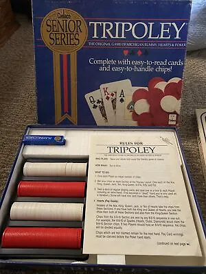 Vintage 1989 Tripoley Senior Series Game By Cadaco Michigan Rummy Hearts Poker • $25