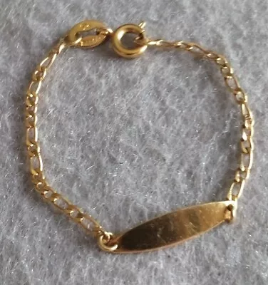 Vintage Golden Baby Name Bracelet Never Used Slight Scuffs - Untested/Unmarked • $3