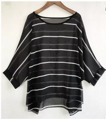 £8 • Buy Ladies Sheer Chiffon Kaftan Tops Kimono Blouse Size 22