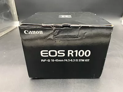 New In Box Canon EOS R100 Mirrorless Camera With 18 45mm Lens • $374.95