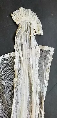 Vintage Madame Alexander  Long Net Wedding Viel With Silver Loop Headpiece • $6.99