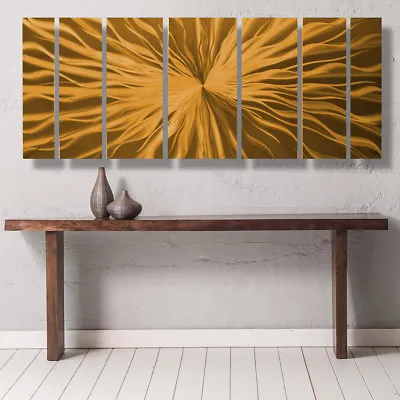 Modern Contemporary Abstract Metal Wall Art Sculpture Painting Home Decor Copper • $210