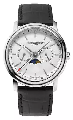 Frederique Constant Classics Index Business Timer Leather Men Watch FC-270SW4P26 • $819