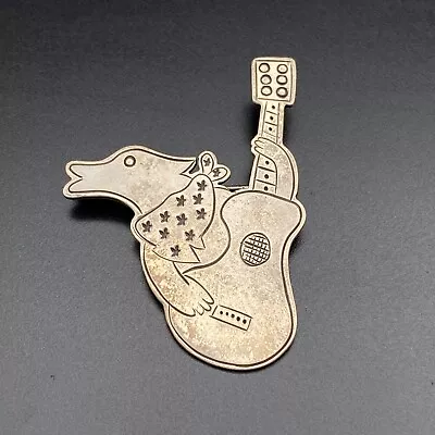 Vintage Anglo Don Lucas Guitar Wolf Coyote Sterling Silver Brooch Pin • $195