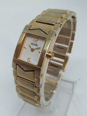 Michael Kors MK3017 Women's 18mm Gold Tone S/Steel Bracelet Watch NEW BATTERY • $24.99