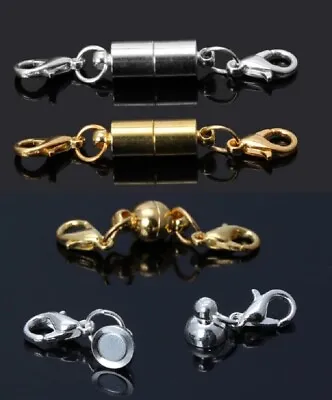 Gold Silver Strong Magnetic Converter Necklace Bracelet Easy Clasp Connector K8 • £3.95