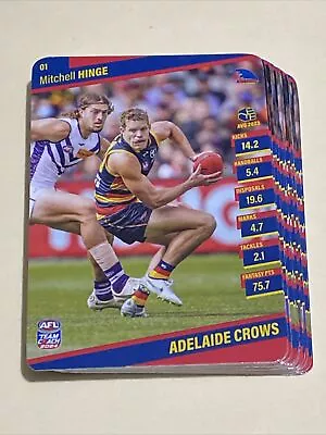 2024 AFL Teamcoach Adelaide Crows Common Team Set 11 Cards • $3.50