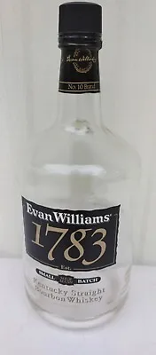 Evan Williams 1783 Kentucky Bourbon  EMPTY Handle Glass Bottle Lamp Making 1.75L • $11.70