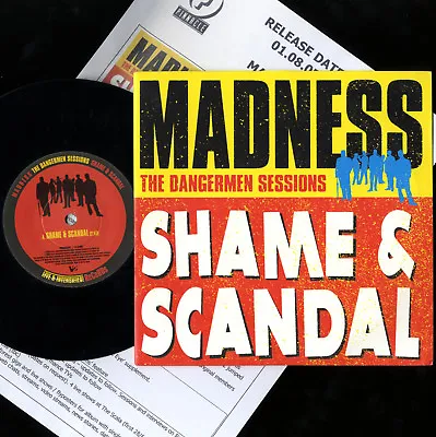 MADNESS - SHAME & SCANDAL - LTD EDITION 7  + PRESS SHEET Suggs Ska 2 Tone KIX79 • £22.50