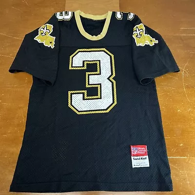 Vintage New Orleans Saints Jersey Mens Small Black MacGregor Sand-Knit NFL • $75.61