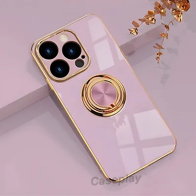 $7.99 • Buy For IPhone 14 13 12 11 Pro Max SE 8/7 Plus Luxury Plating Ring Case Cover