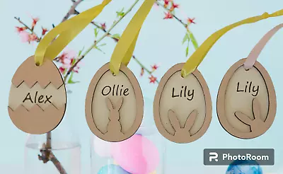 Personalised Decorative Easter Bunny Gift Tags • £2