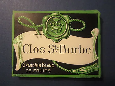 Wholesale Lot Of 100 Old Vintage - CLOS Ste. BARBE - European WINE LABELS • $12.99